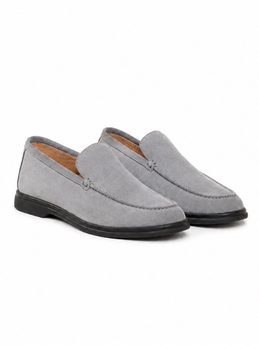 M.Gemi Gray Italian Suede Loafers Men’s US 9 EU 42 EUC!